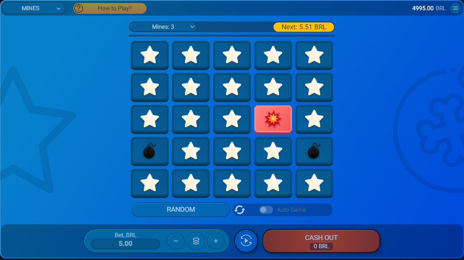 Play Mines at Estrela Bet Casino